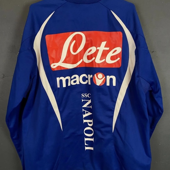 MENS SSC NAPOLI  AZZURRI TRAINING TOP JUMPER SOCCER FOOTBALL SHIRT JERSEY SIZE M - Picture 4 of 8